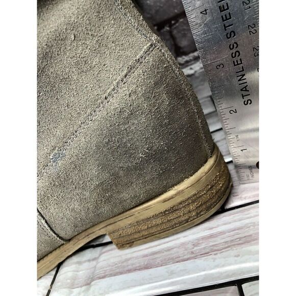 Anthropologie Howsty Gray Suede Western Heel Ankle Boots Women’s Sz 39EU/8.5M US - Picture 10 of 16
